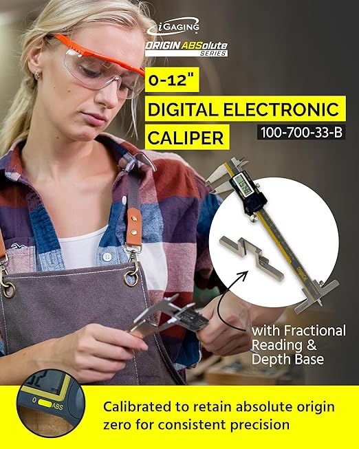 iGAGING Absolute Origin 0-6" Digital Caliper, IP54 Stainless Steel, SPC/USB - Image 3