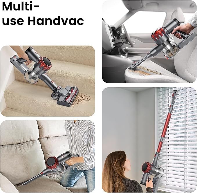 UML0 S3P Cordless Vacuum Cleaner, 45kPa Powerful Suction Vacuum Cleaners - Image 6
