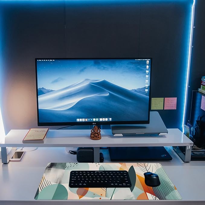 Eflxamz Desk Pad, Abstract Colorful Leaves Desk Mat, Large Gaming Mouse Pad - Image 6
