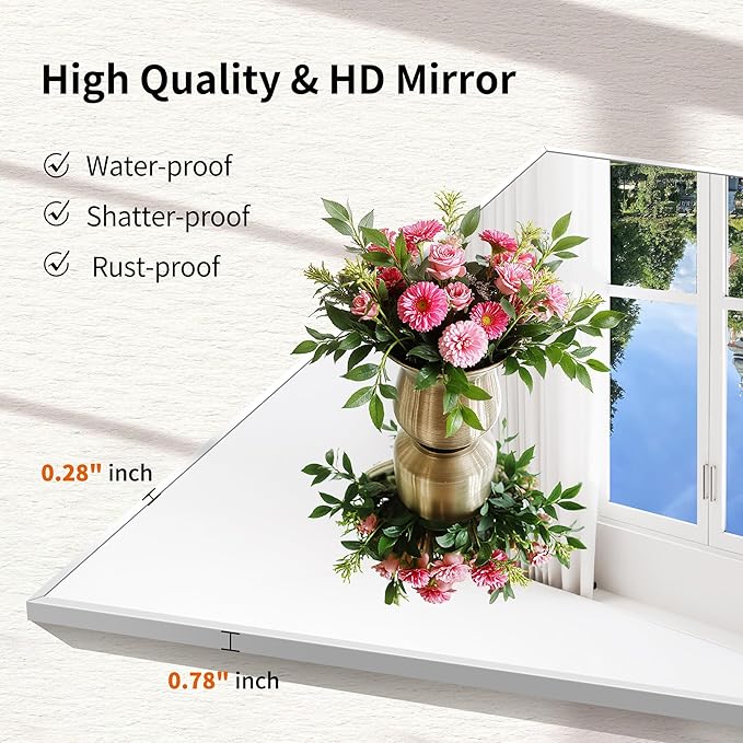 Silver Bathroom Mirror for Wall, 18x24 Inch Rectangle Mirror - Image 6