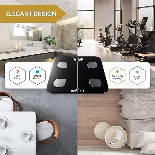 INEVIFIT Smart Body Fat Scale, Highly Accurate Bluetooth Digital Bathroom Body - Image 6