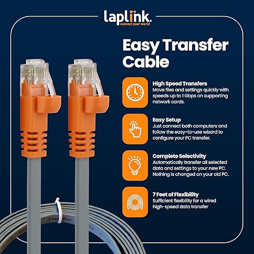 LAPLINK Easy Transfer Cable, Includes PCmover Express Data Transfer Software - Image 2