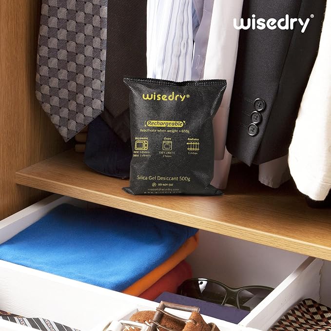 wisedry 10 x 500 Grams Rechargeable Silica Gel Car Dehumidifier, Microwave Fast - Image 5