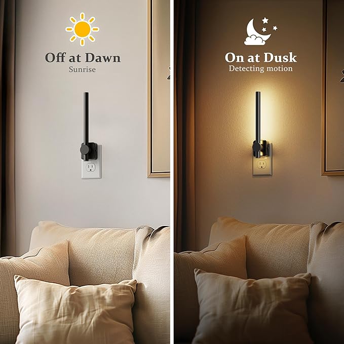 JandCase Night Lights Plug into Wall, 0-200LM Dimmable LED Nightlights - Image 3
