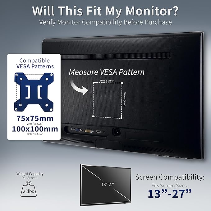 VIVO STAND-V002F Dual LED LCD Monitor Free-Standing Desk Stand - Image 7