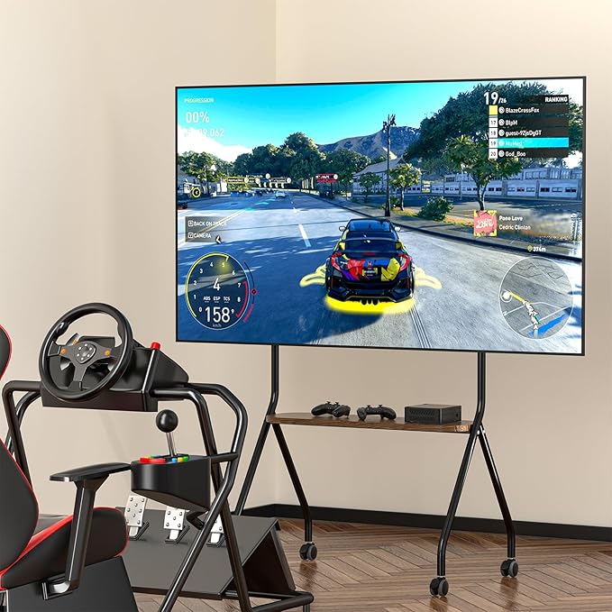 CVDF Rolling TV Stand for 49-75 Inch LCD LED OLED Flat/Curved Panel Screen TVs - Image 5