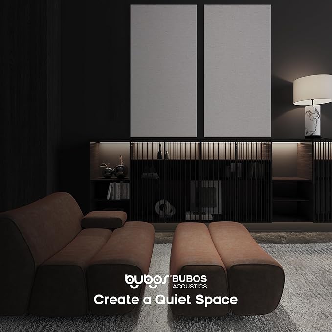 BUBOS 2 PCS Fabric Acoustic Panels, 47.2''x23.8'' Decorative Sound Dampening - Image 6