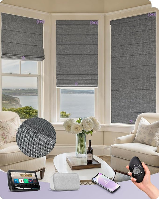 Graywind Smart Roman Shades 100% Blackout Compatible by Graywindbeyondshading