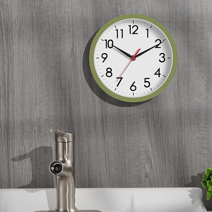 AKCISOT Wall Clock 8 Inch Silent Non-Ticking Modern Clocks Battery Operated - Image 5