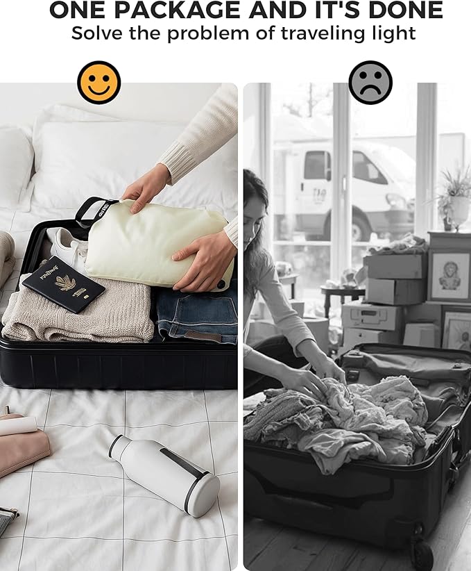 Travel Laundry Bag, Pump Free Vacuum Storage Bag Reusable Compression Dirty - Image 5
