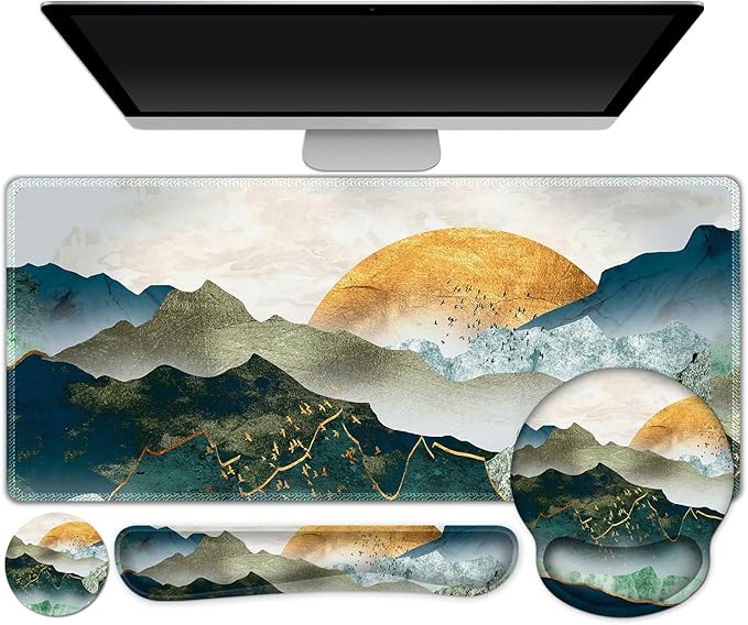 Gaming Mouse Pad, Large Desk Mat, Cute Desk Pad Protector, 4in1 XXL Mousepad by ToLuLu