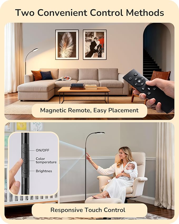 EDISHINE LED Floor Lamp, 1300LM Super Bright Reading Floor Lamps - Image 5