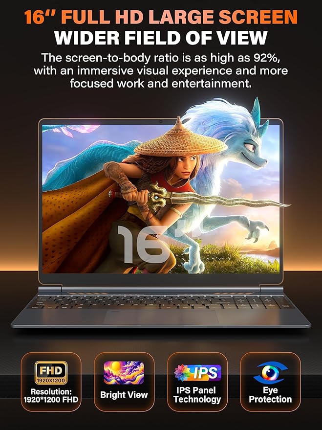 Rumtuk 16" Gaming Laptop Computer - Image 3