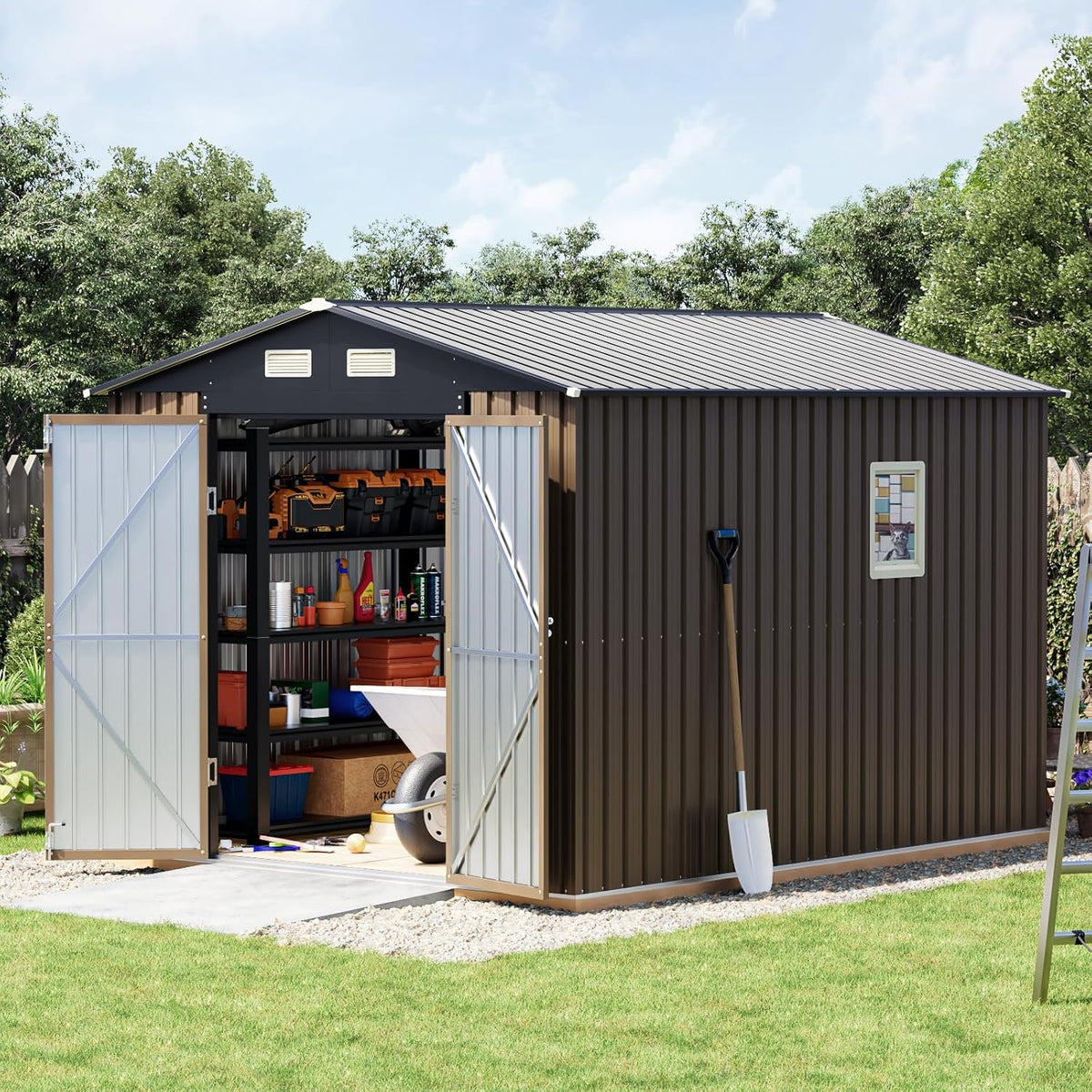 8 ft storage shed with floor frame for, main product view