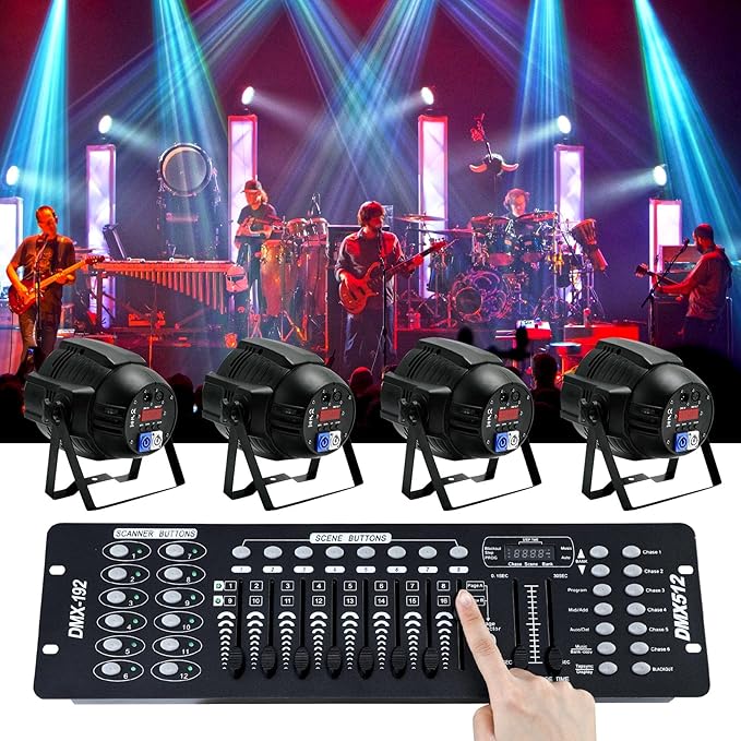 TCFUNDY DMX 512 Controller, 192 Channel DMX Light Controller Stage Lighting - Image 2