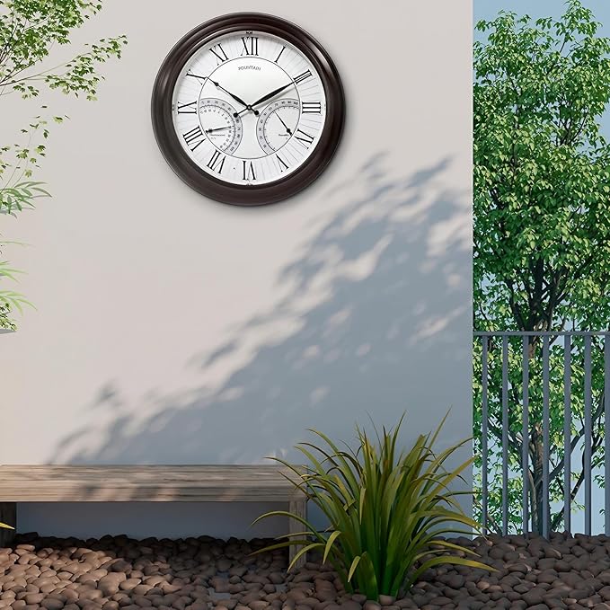 FOUNTAIN DESIGNS 24" Jameson in/Outdoor Lighted Clock, Self-Illuminated - Image 5