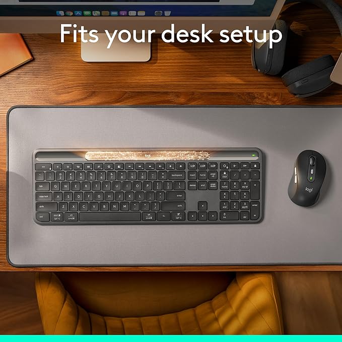 Logitech Signature Slim Solar+ Wireless Bluetooth Keyboard K980, Solar and - Image 8