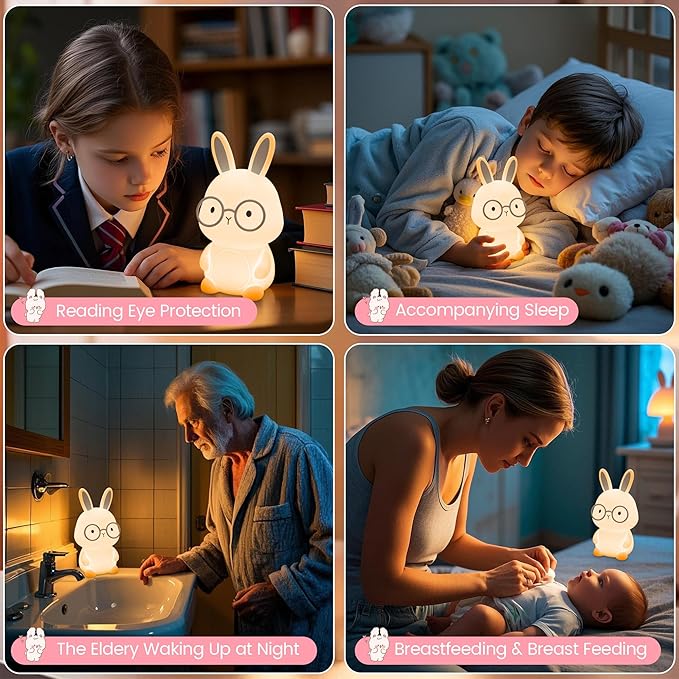 FAMIDUO Bunny Night Light, Rabbit Lamp - Image 6