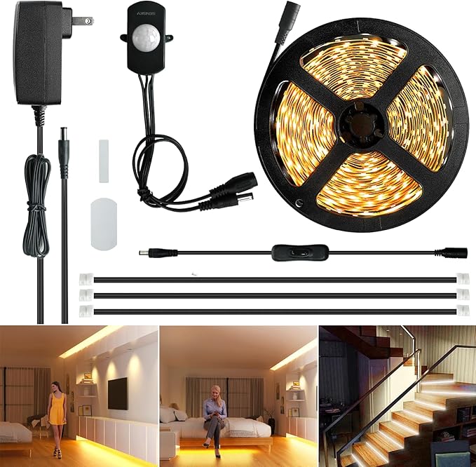 Sensky 19.7ft/6m Motion Activated LED Strip Light Kit Flexible LED Strip Motion by Sensky