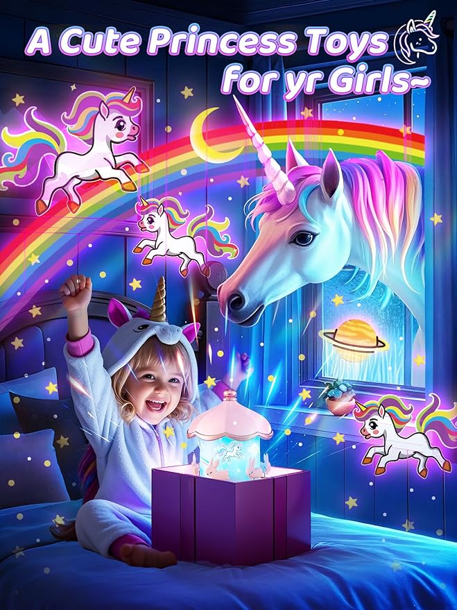 Carousel Night Light for Kids, 15 Music+15 Films+315 Colors Star Projector for - Image 9
