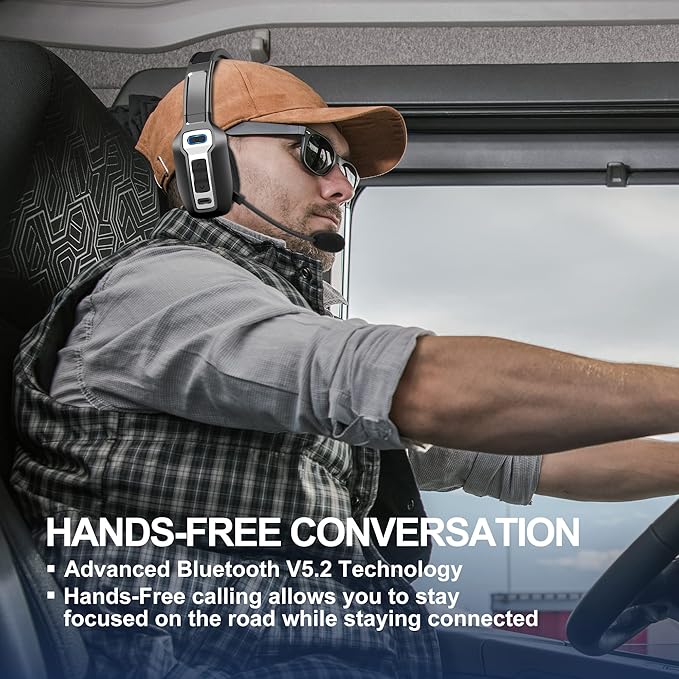 Sarevile Trucker Bluetooth Headset, V5.2 Wireless Headset - Image 2