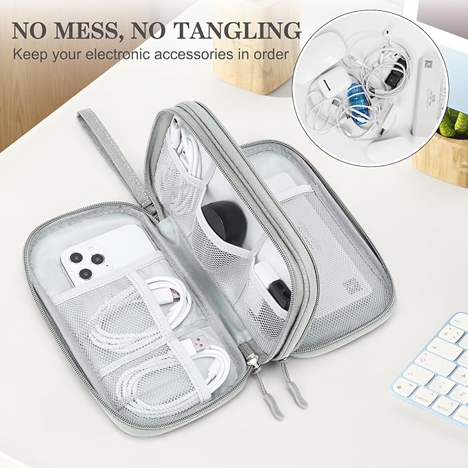 FYY Travel Electronic Cable Organizer Bag, Pouch Electronic Accessories Carry - Image 5