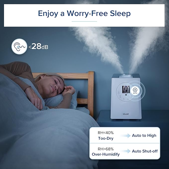LEVOIT Humidifiers for Bedroom Large Room Home, 6L Warm and Cool Mist - Image 5