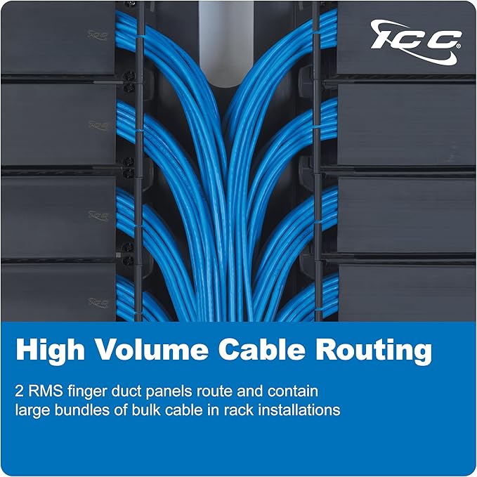 ICC 2U Finger Duct Cable Manager Panel - Image 8
