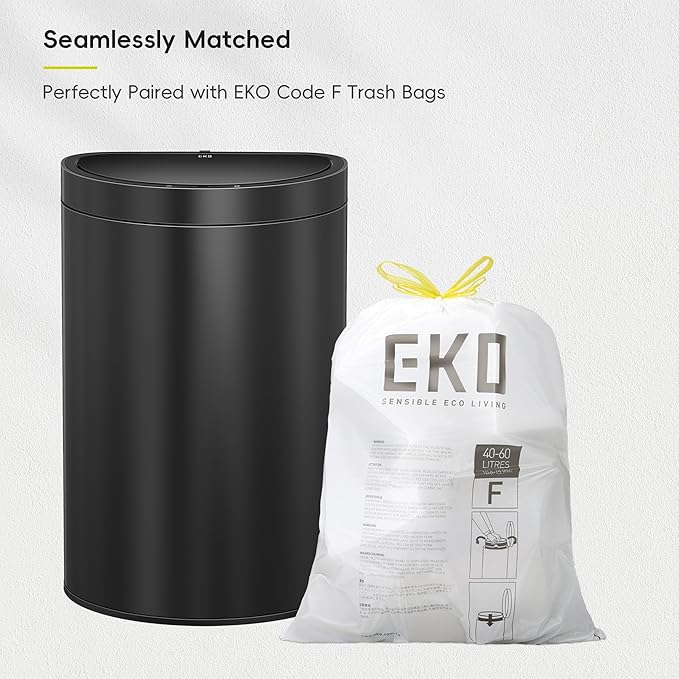EKO Mirage Semi-Round 47L / 12.4 Gal Motion Sensor Trash Can, Automatic Kitchen - Image 9