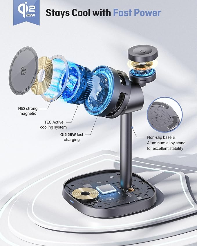Augnner 3 in 1 Wireless Charging Station, Qi2.2 25W Certified Fast Magnetic - Image 7
