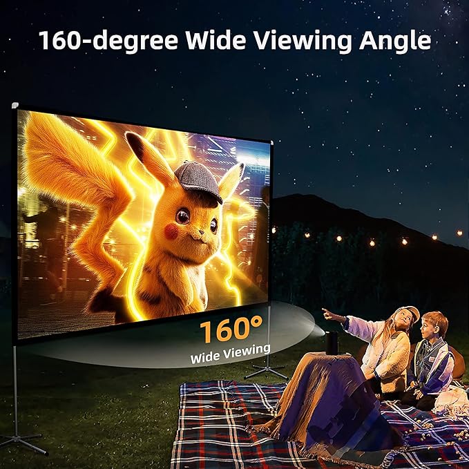 Portable Projector Screen with Stand Outdoor: Camping Projection Screen 80 inch - Image 4