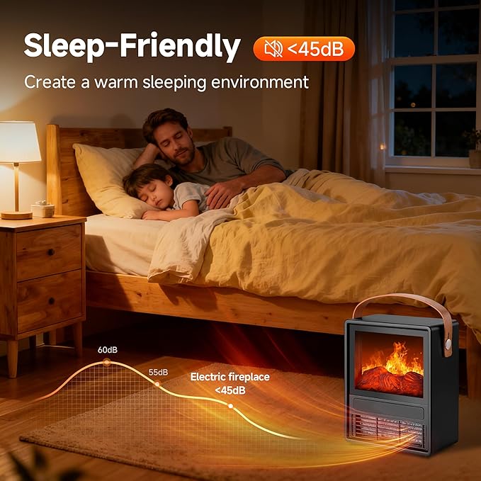 FLAME&SHADE Portable Electric Fireplace Heater - Image 4