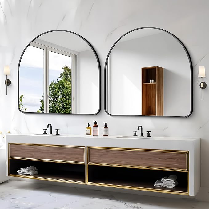 Arched Bathroom Mirror, Wall Mounted Mirror, Living Room, Hanging or Leaning - Image 8