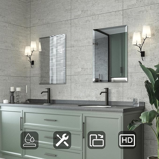 Mirrorons Beveled Mirror, Bathroom Mirrors - Image 2
