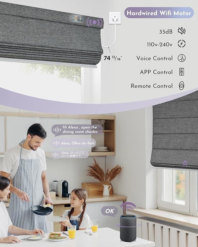 Graywind Smart Roman Shades Compatible - Image 3