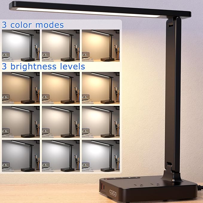 cozoo Desk Lamps for Home Office, Modern LED Desk Lamp for Dorm - Image 5