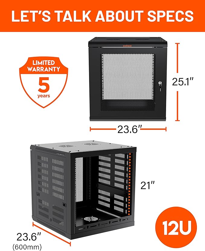 ECHOGEAR 12U Network Rack - Image 9
