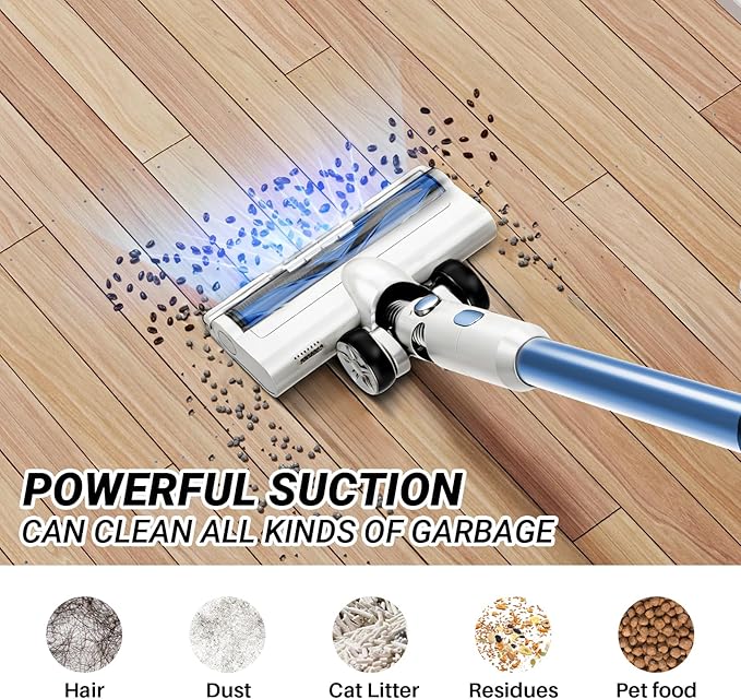 BSNAW Cordless Vacuum Cleaner for Home, 8-in-1 Lightweight Stick Vacuum - Image 3