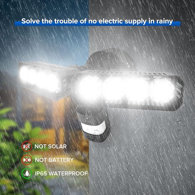 SANSI 36W 3600LM LED Motion Sensor Outdoor Light, 000 Hrs Lifespan Security - Image 2