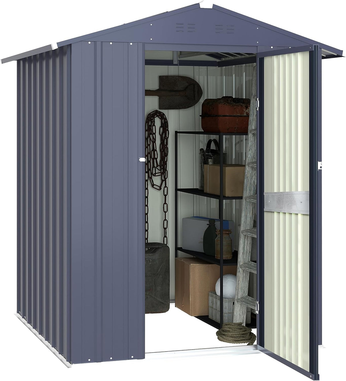 mupater 4 x 4 ft outdoor storage shed, main product view
