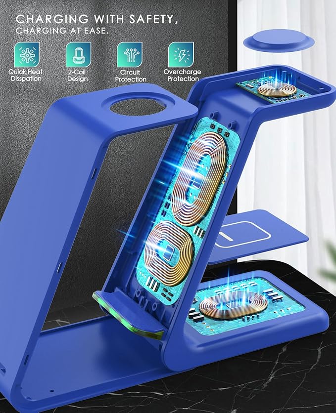 3 in 1 Wireless Charging Station, 2026 Upgraded Fast Desk Charger Station - Image 5