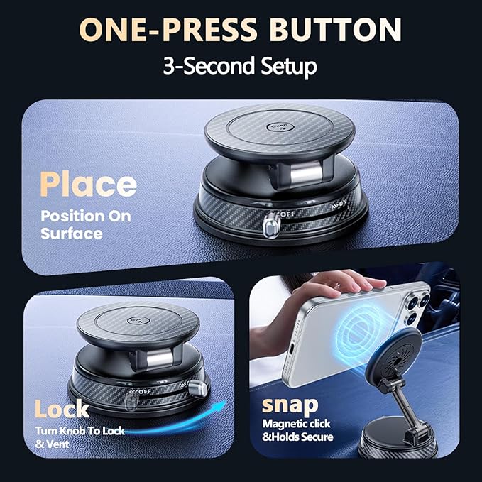 360° Adjustable Car Aromatherapy Tablet Magnetic Phone Holder, Compatible - Image 7