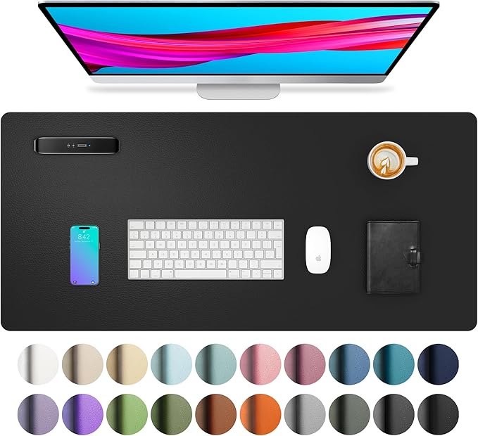 Aothia Non-Slip Waterproof PU Leather Desk Pad Protector by AothiaSimpleNaturalUnique