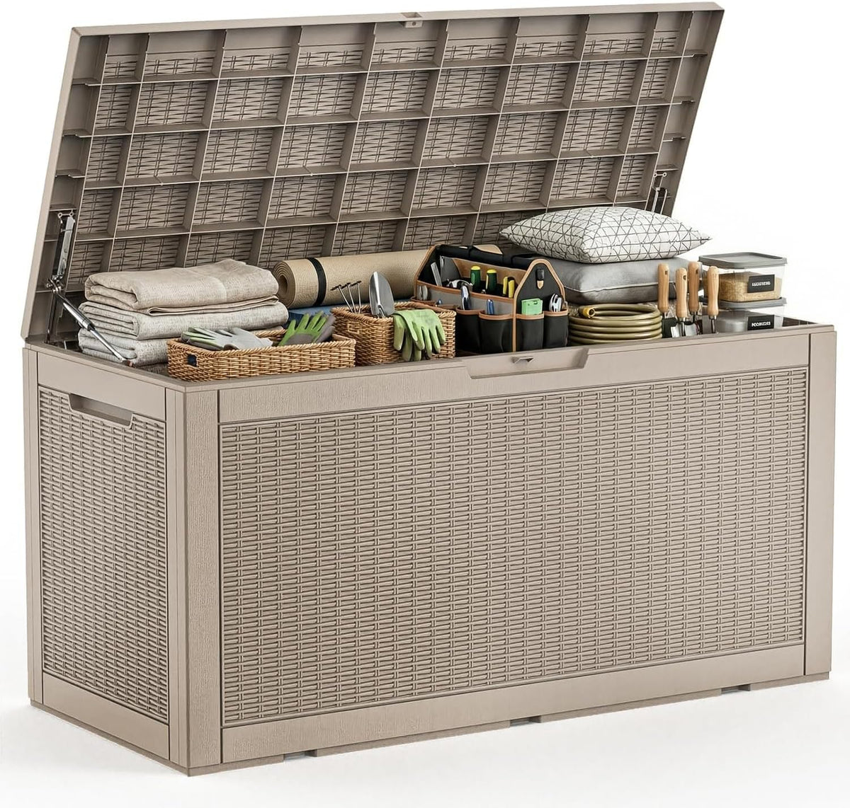 100gal waterproof outdoor storage box uv resistant deck, main product view