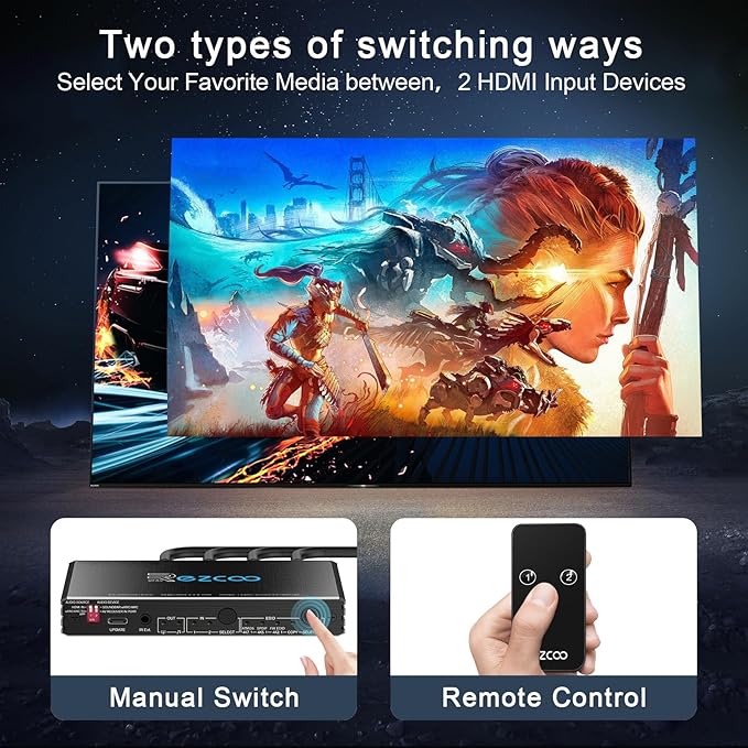 4K@120Hz HDMI 2.1 Switch 2 in 1 Out - Image 3