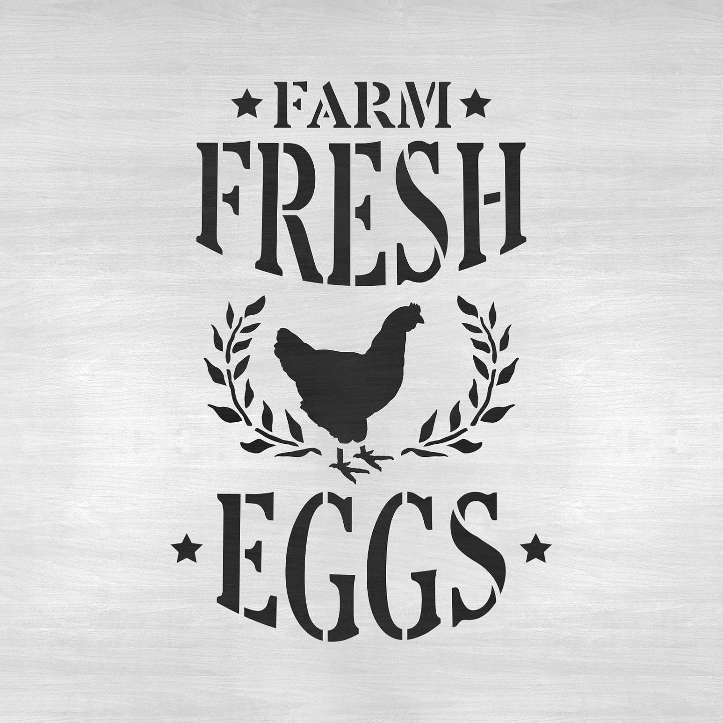 Farm Fresh Eggs Stencil - Perfect for Rustic Home Decor and DIY Projects: Embracing Farmhouse Stencils