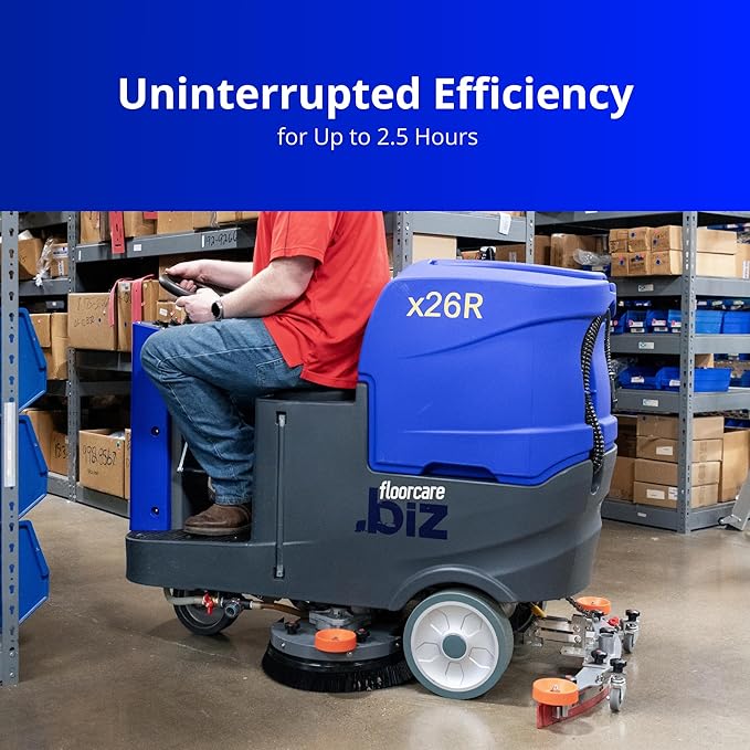 USA-Clean X26R Ride-On Auto Floor Scrubber Machine, 26 inch Cleaning Path - Image 2