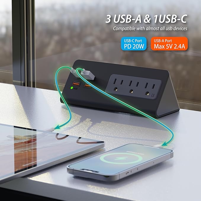 Upgraded Version Edge Mount Power Strip - Image 2
