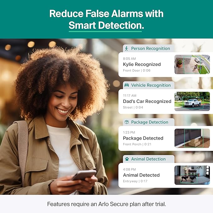 Arlo Essential Pan Tilt Security Camera 2K + 6 Months of Secure Plus Plan - Image 2