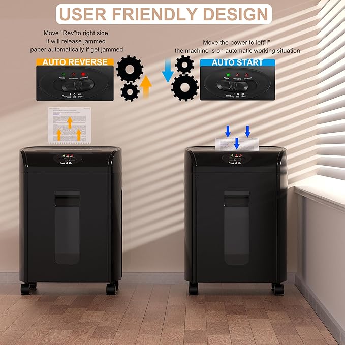 Paper Shredder, 16-Sheet Cross Cut - Image 7